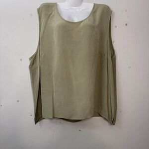 Travis Ayers Silk Tank Top Womens 26W Classic Timeless Luxury Few Spots See Foto